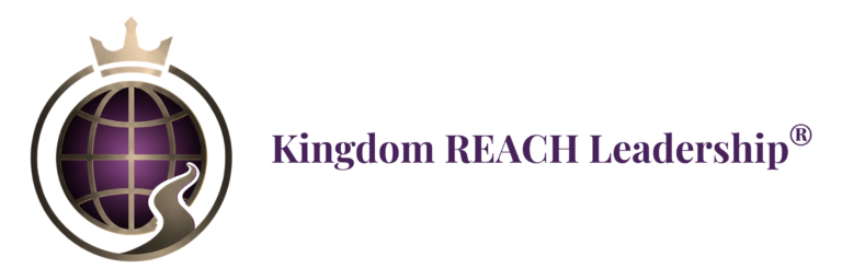 Kingdom REACH Leadership logo, horizontal, for light backgrounds